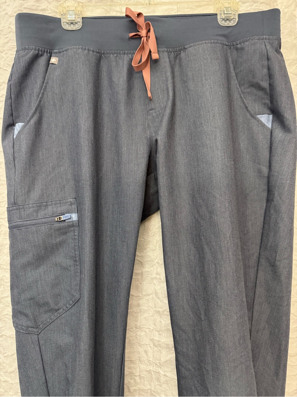 FIGS scrub Zamora bottoms. Size Large-petite. In color Heather Indigo